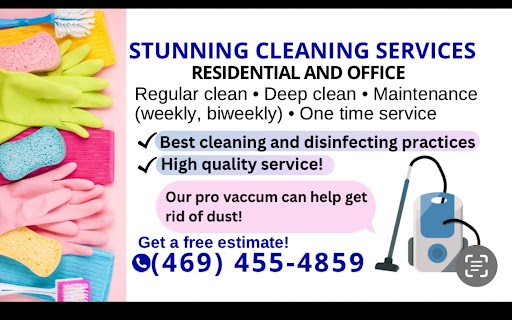 Stunning Cleaning Services LLC — residential and office services, best cleaning and disinfecting practices, free estimate